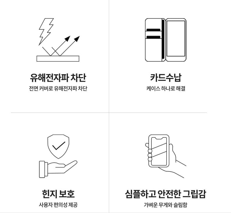 갤럭시 S23~S26 플러스/울트라 핸드폰케이스 유해전자파 차단 카드 지폐 지갑 마스야드 플로렌스 - 3